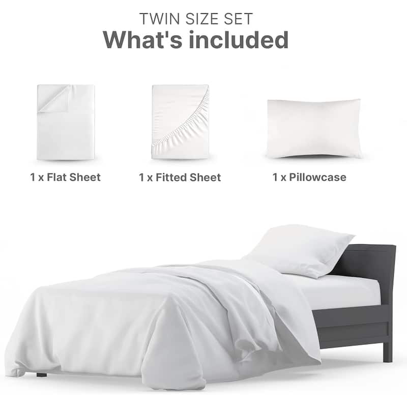 CGK Linens 4 Piece Cotton 1000 Thread Count Soft Bed Sheet Set