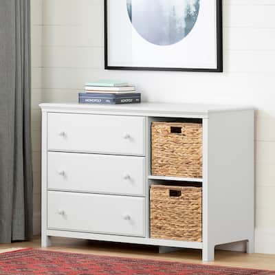 South Shore Cotton Candy 3-drawer Dresser with 2 Baskets