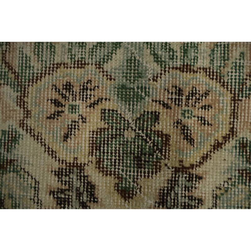 Hand Knotted Oriental 100% Wool Carpet Transitional Floral Beige & Ivories Anatolian Area Rug - 8' 11'' X 5' 3''