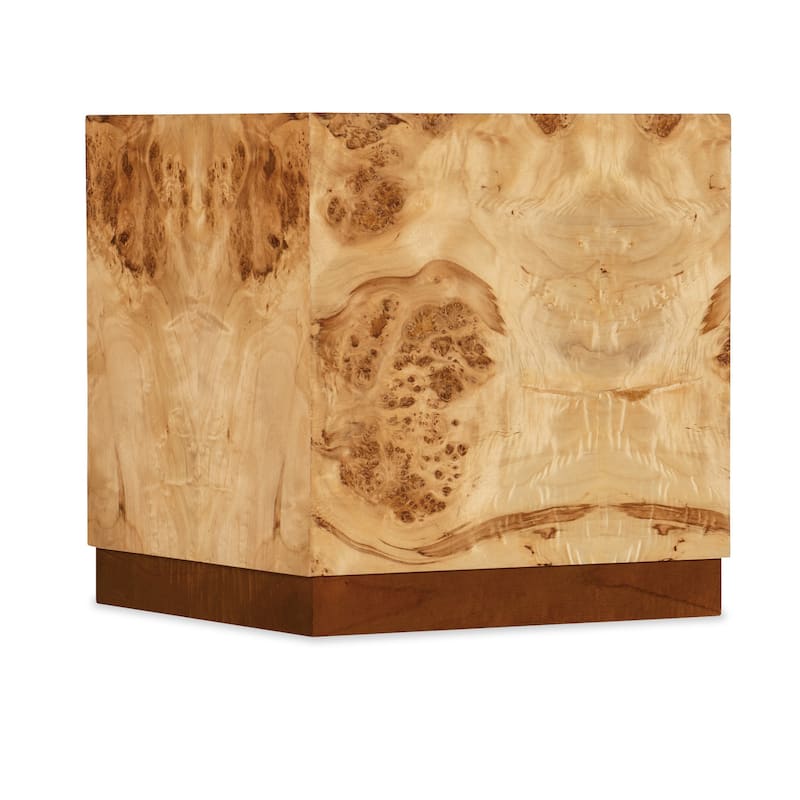 Hooker Furniture M30-80117-80 Auberon 16" Wide Square Wood Accent - Light Natural Burl