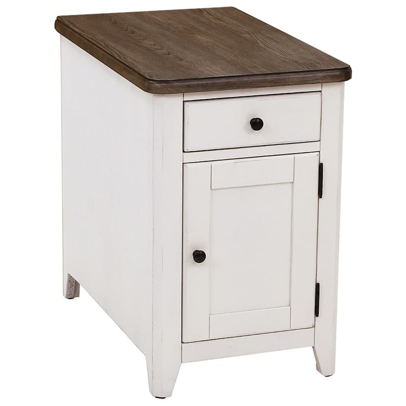 Chromcraft Peter Revington End Table in Gray, White Finish