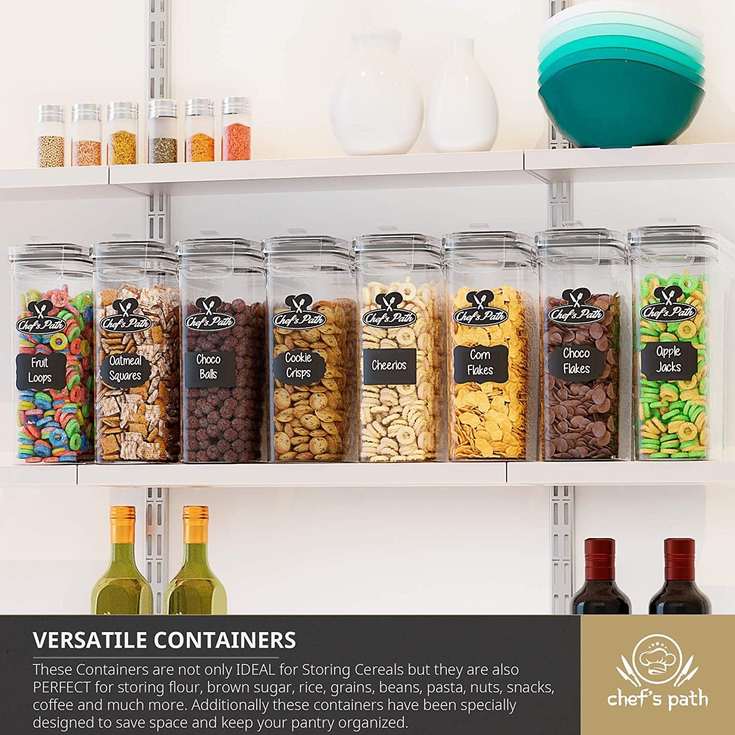 Cereal Container Set Airtight Food Storage Containers Kitchen Pantry Overstock 32531825