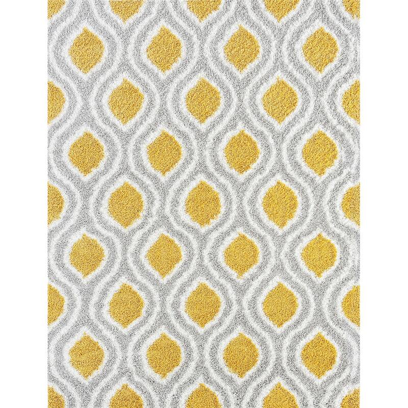 Upscale Shag Modern & Contemporary Geometric Indoor Area Rug