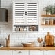 preview thumbnail 1 of 11, Bathroom Wall Cabinet Storage Organizer with Adjustable Shelf Double Door White