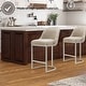 preview thumbnail 65 of 81, Leick Home Upholstered Barrelback Counter Stool with Metal Base