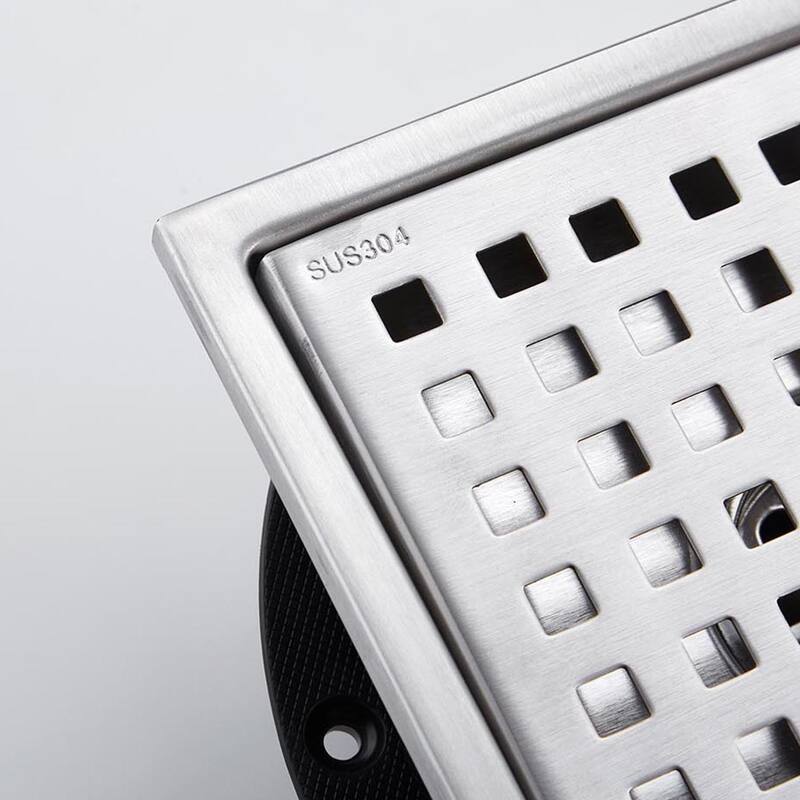 Topcraft 6-Inch Stainless Steel Square Floor Drain
