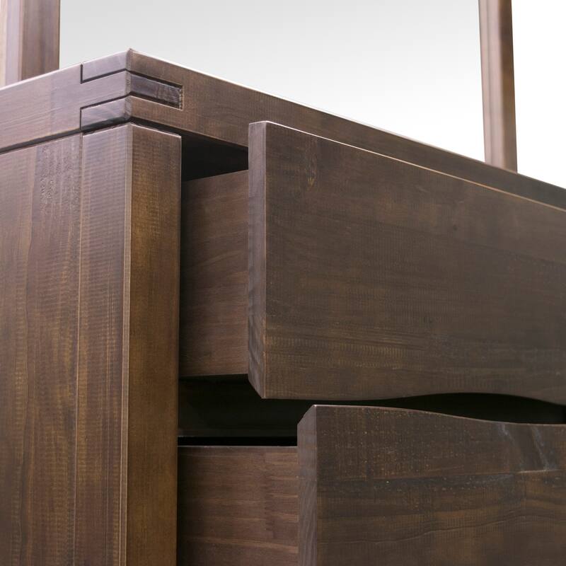 Steve Silver Panola Distressed Cocoa Dresser and Mirror