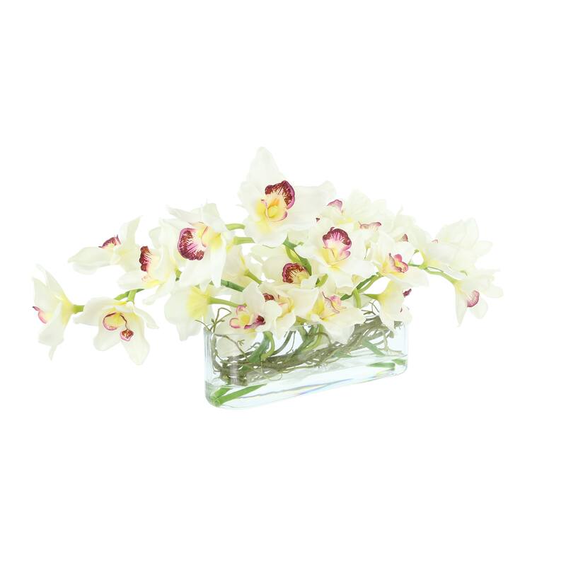 Modern Arrangement with Orchids and Curly Willow