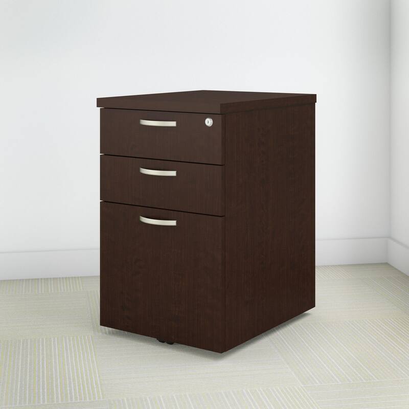 Office in an Hour Mobile File Cabinet by Bush Business Furniture - Mocha Cherry