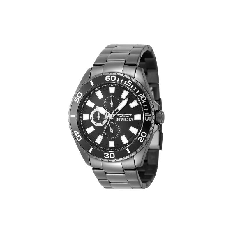 Invicta Men's 47556 Pro Diver Quartz Chronograph Charcoal Dial Watch - Black