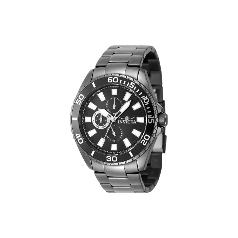 Invicta Men's 47556 Pro Diver Quartz Chronograph Charcoal Dial Watch - Black