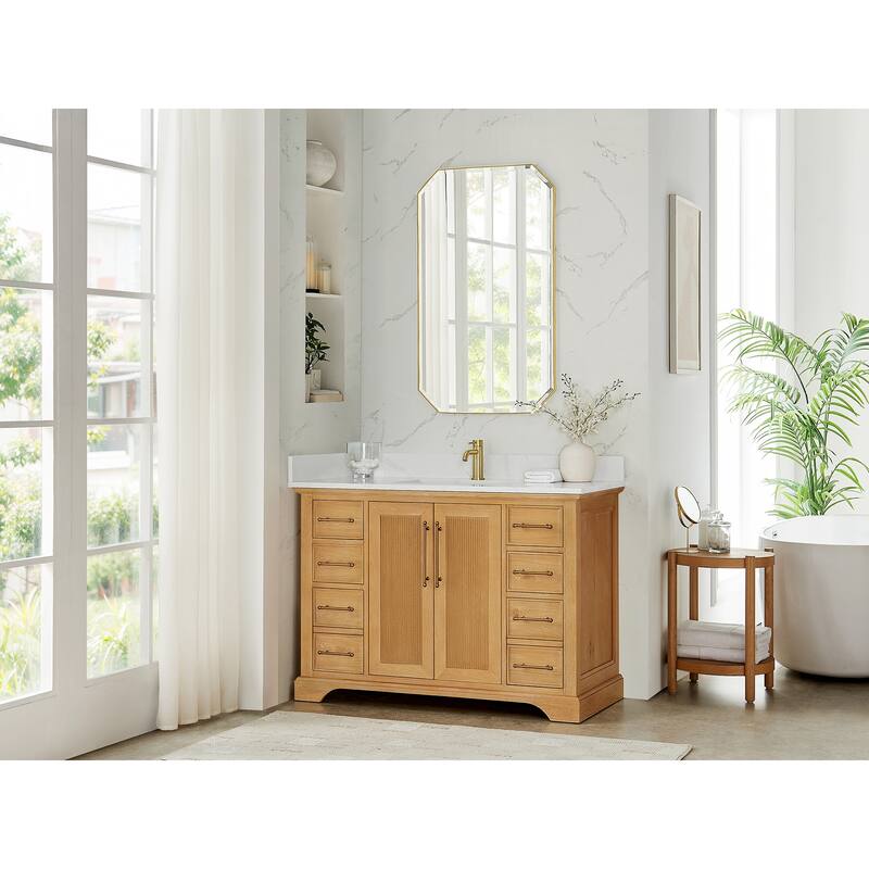 Tokyo Bath Vanity with Quartz Stone Top without Mirror