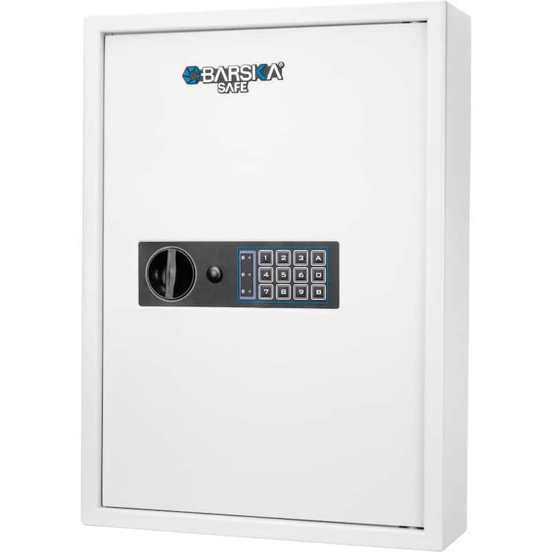 100-Key Cabinet Digital Keypad Wall Safe White