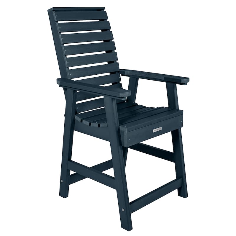 HIGHWOOD Weatherly Eco-friendly Outdoor Counter-Height Armchair - Federal Blue