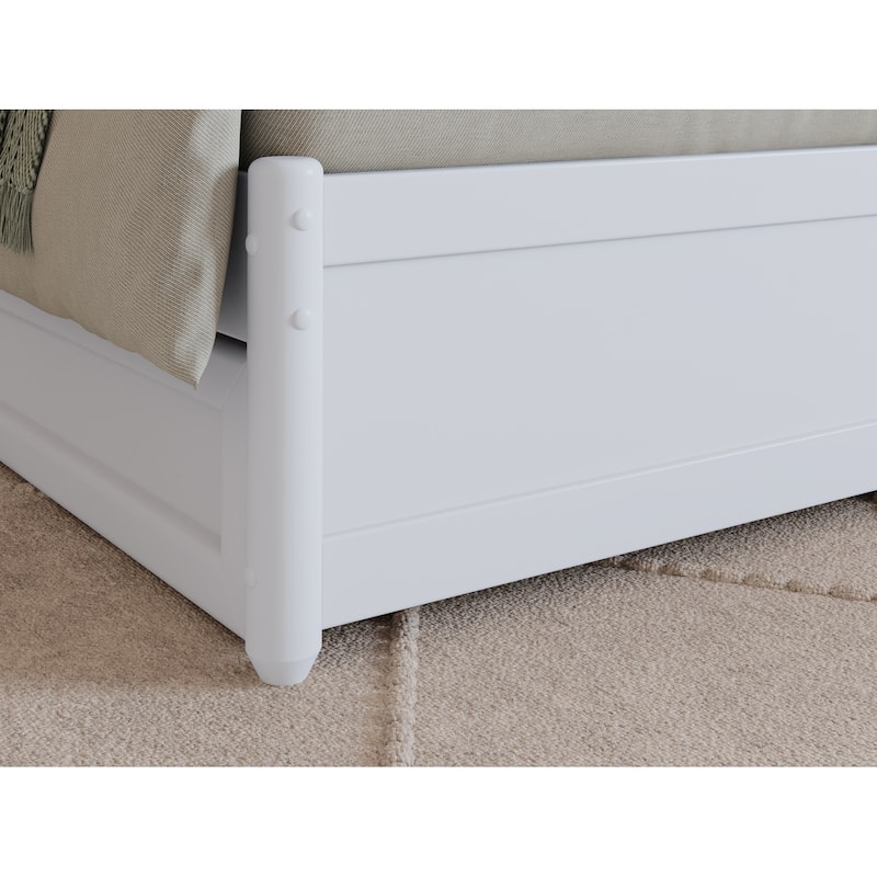 Hadley Platform Bed with Panel Footboard and Twin Trundle