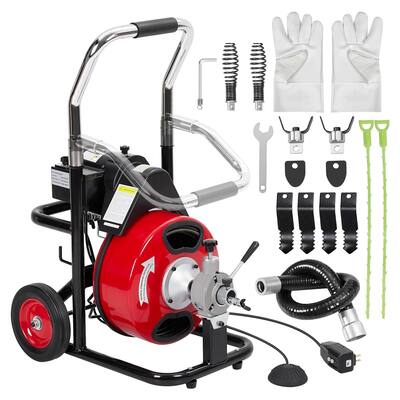 370W Electric Drain Cleaning Machine Sewer Auger with Cutters