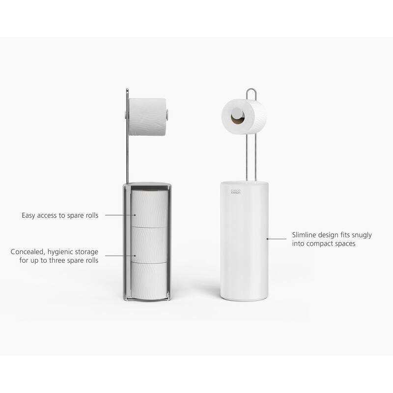 EasyStore Toilet Paper Roll Holder with Concealed Storage