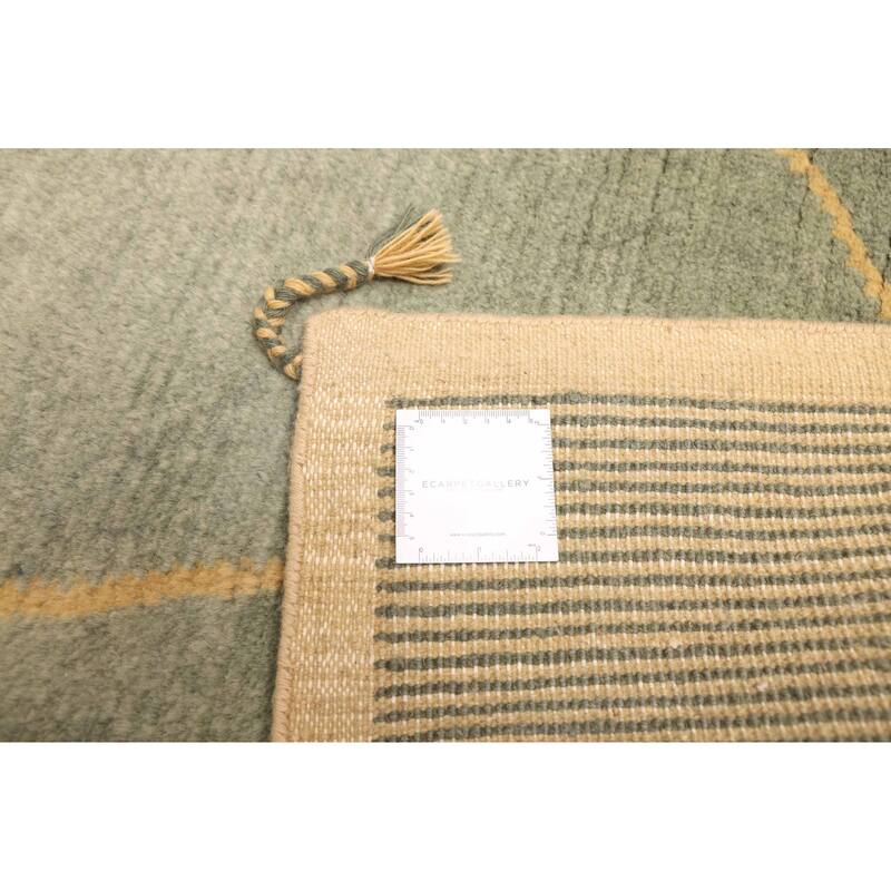 ECARPETGALLERY Hand-knotted Pak Finest Marrakesh Light Green Wool Rug - 9'0 x 12'3