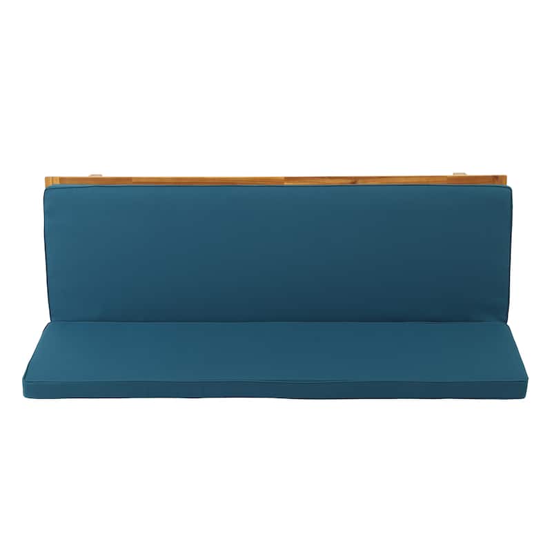Jill Outdoor Acacia Wood Outdoor Convertible Daybed with Cushion by Christopher Knight Home