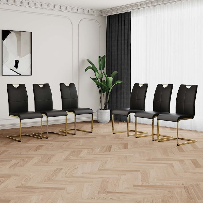 PU Dining Chair Living Room Chair ,Set of 6