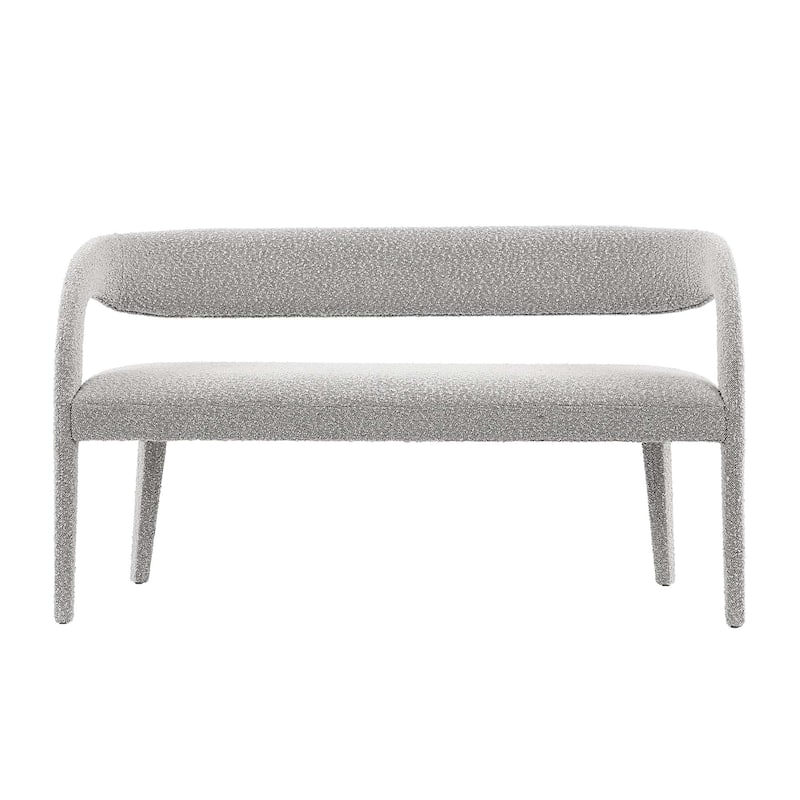 Pinnacle Boucle Fabric Accent Bench