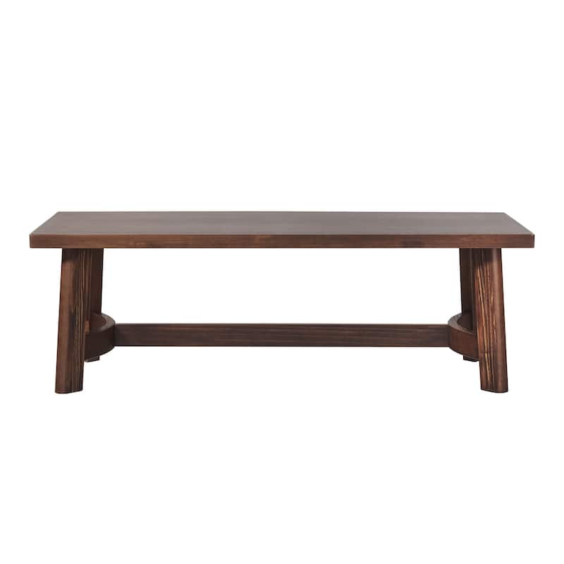 Walker Edison Modern Farmhouse Solid Wood Rectangle Coffee Table
