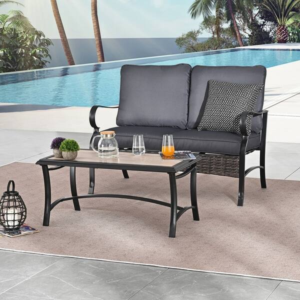Patio Festival Outdoor Metal Conversation Set