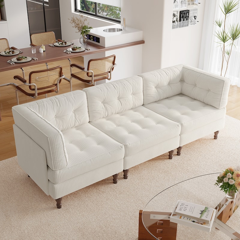 Madison Oversized Upholstered Corduroy Modular Sectional Sofa
