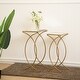 preview thumbnail 7 of 41, Glitzhome Set of 2 Glam Glass Modern Side Table Sofa Table