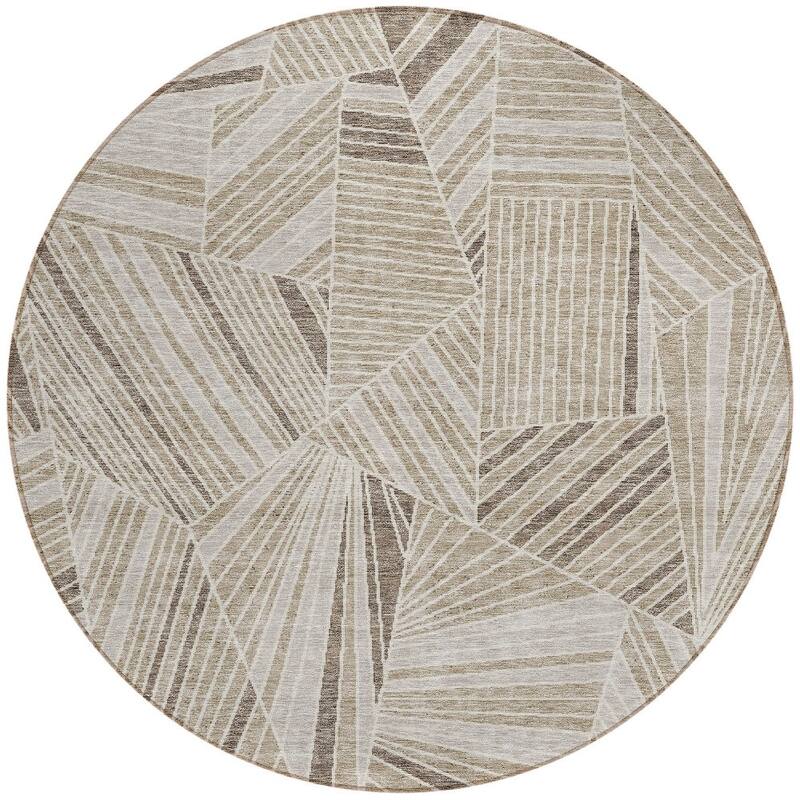 HomeRoots Geometric Transitional Rectangle Outdoor Rug