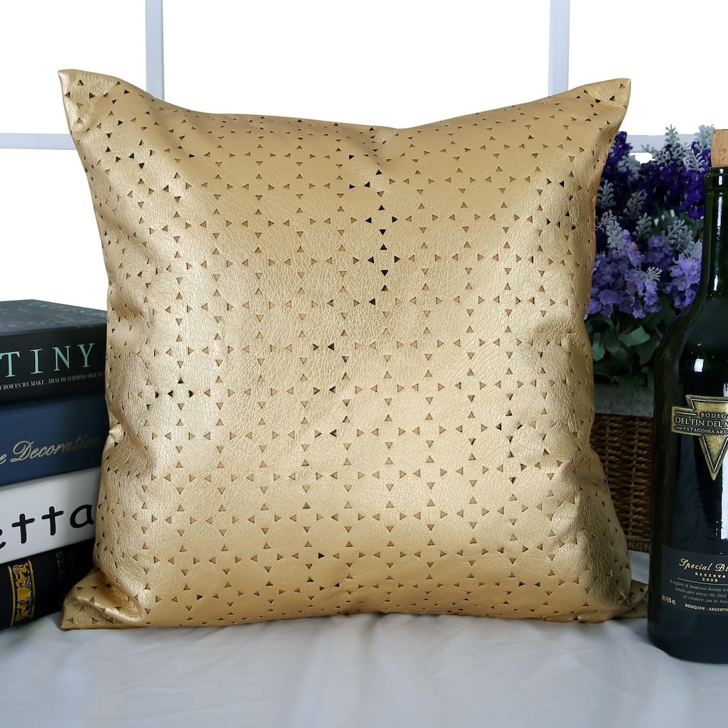 Deconovo Decorative Throw Pillow Covers Faux Leather