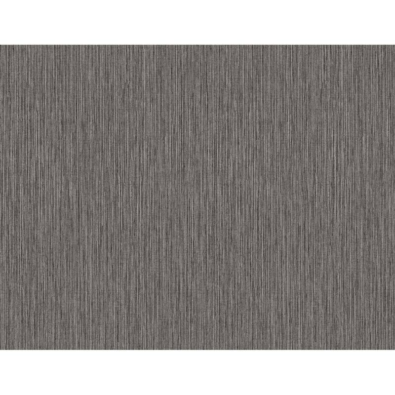 Seabrook Designs Vertical Stria Embossed Vinyl Unpasted Wallpaper - 27 in. W x 27 ft. L - Graphite & Metallic Silver