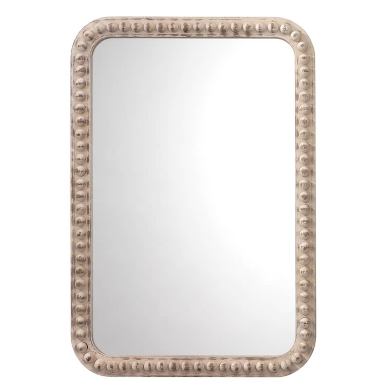 Alden Décor Claire Beaded Mirror - Rectangle