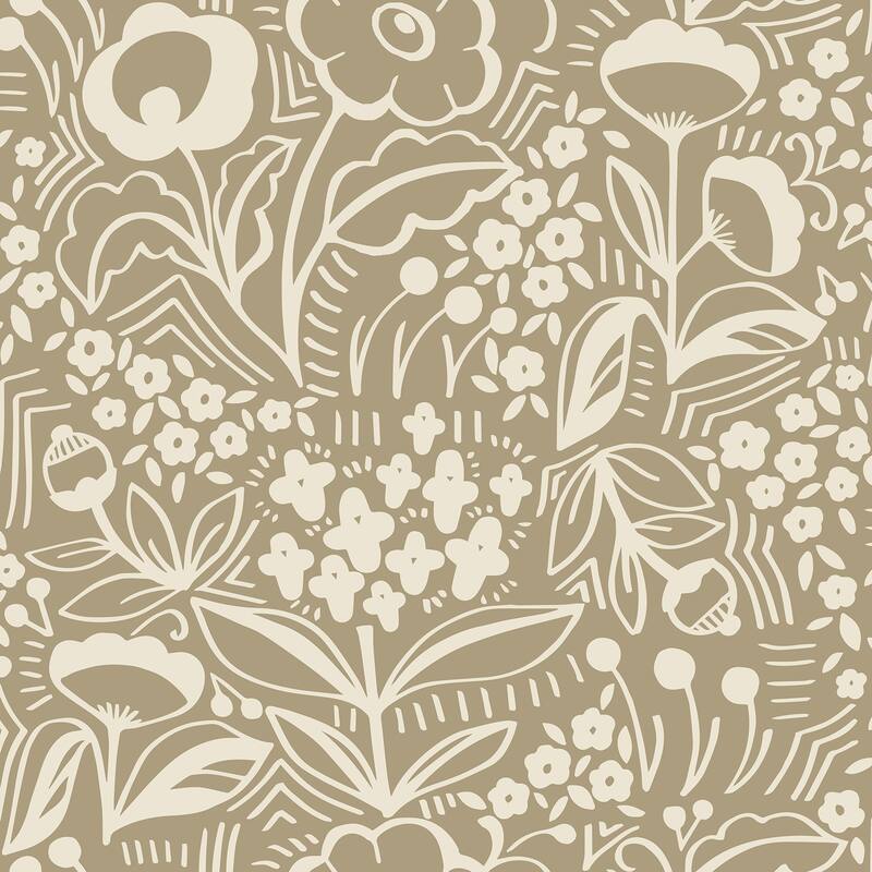 Megan Carter Jeani Light Brown Peel and Stick Wallpaper