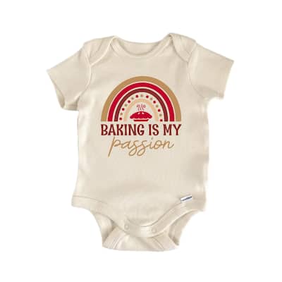 Baking Is My Passion - Baby Boy Girl Clothes Bodysuit Funny Cute