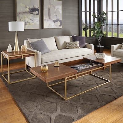 Cooke Square Table Set with Metal Base by iNSPIRE Q Modern