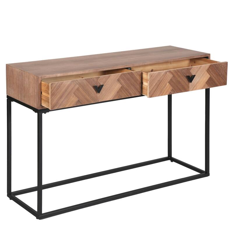 SAFAVIEH Couture Sherriandra 2-Drawer Console Table - 52"W x 15"D x 32"H