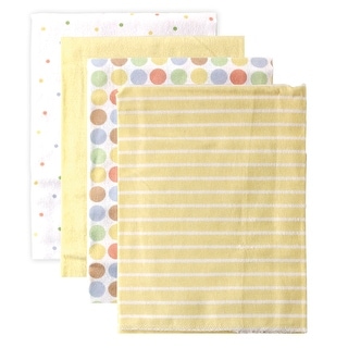 Luvable Friends Baby Cotton Flannel Receiving Blankets, Yellow, One Size - Yellow - One Size