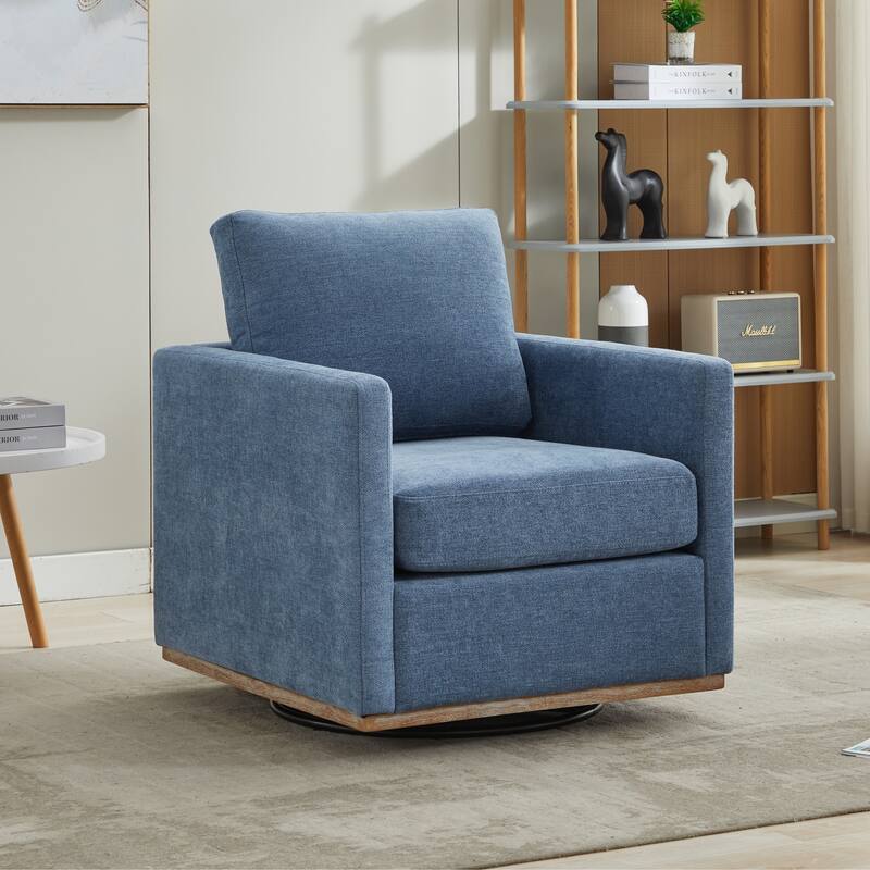 Mid Century Modern Swivel Accent Chair, 360 Degree Swivel Armchair For Living Room, Bedroom