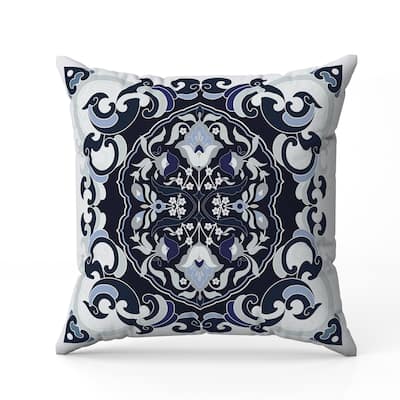 Soft Square Escape Faux Suede Reversible Throw Pillow Blue and Mint