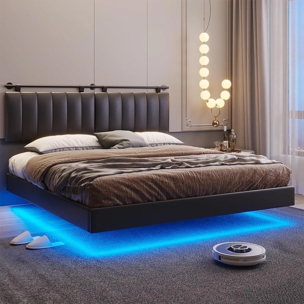 Headboard mounted lights top