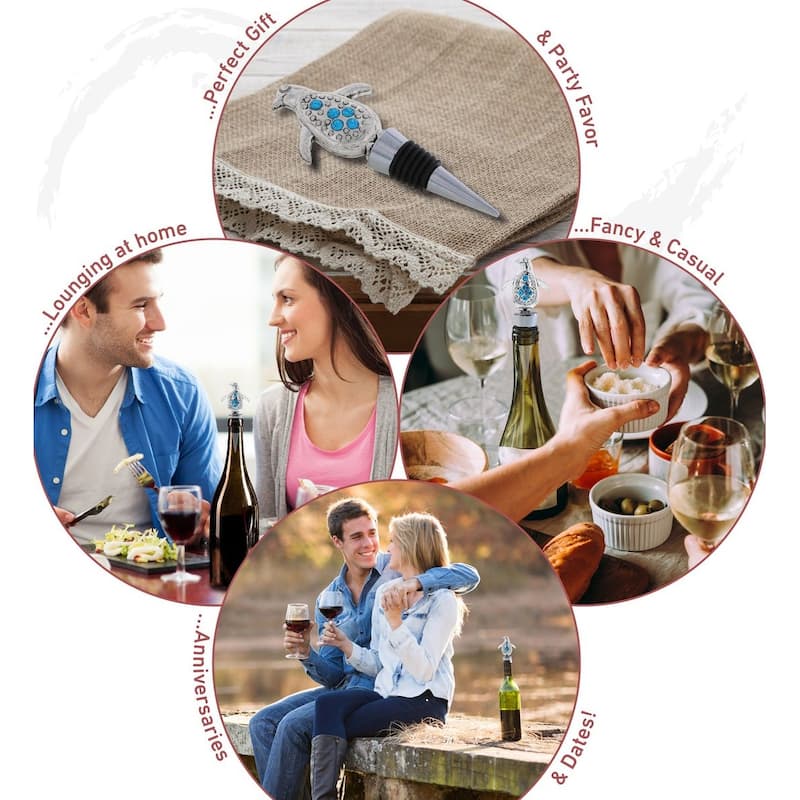 Cheers Penguin Metal Wine Stopper - Elegant Vacuum Seal Reusable - 5 inches
