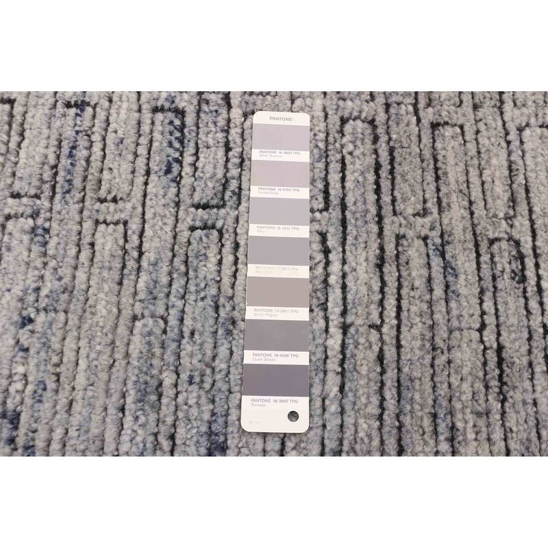 ECARPETGALLERY Hand-knotted Tangier Grey Wool Rug - 5'3 x 7'10