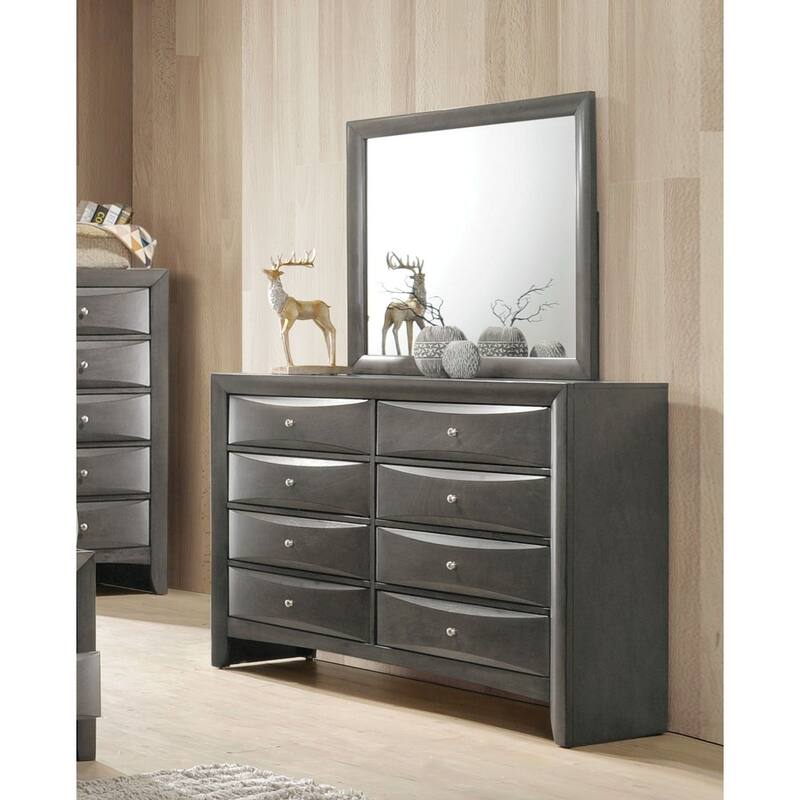Wooden Rectangular Mirror - 39" W x 1" D x 35" H
