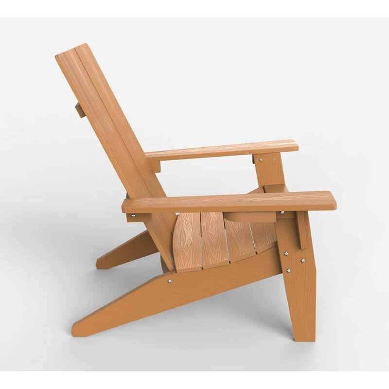WINSOON Adirondack Chair with Cup Holder All Weather,Made Of HIPS