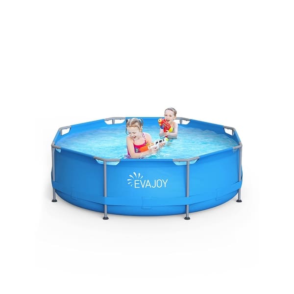 10 ft x 30 Inch Outdoor Metal Frame Above Ground Round Swimming Pool