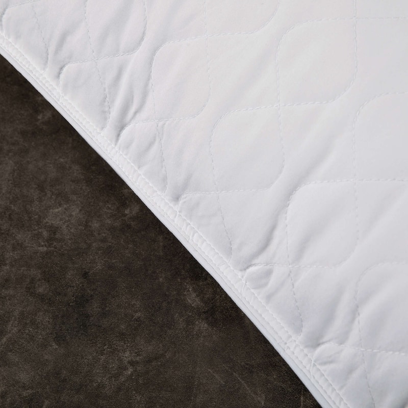 Medium-Firm Premium Soft Down Fiber Bed Pillows Set of 2 - White