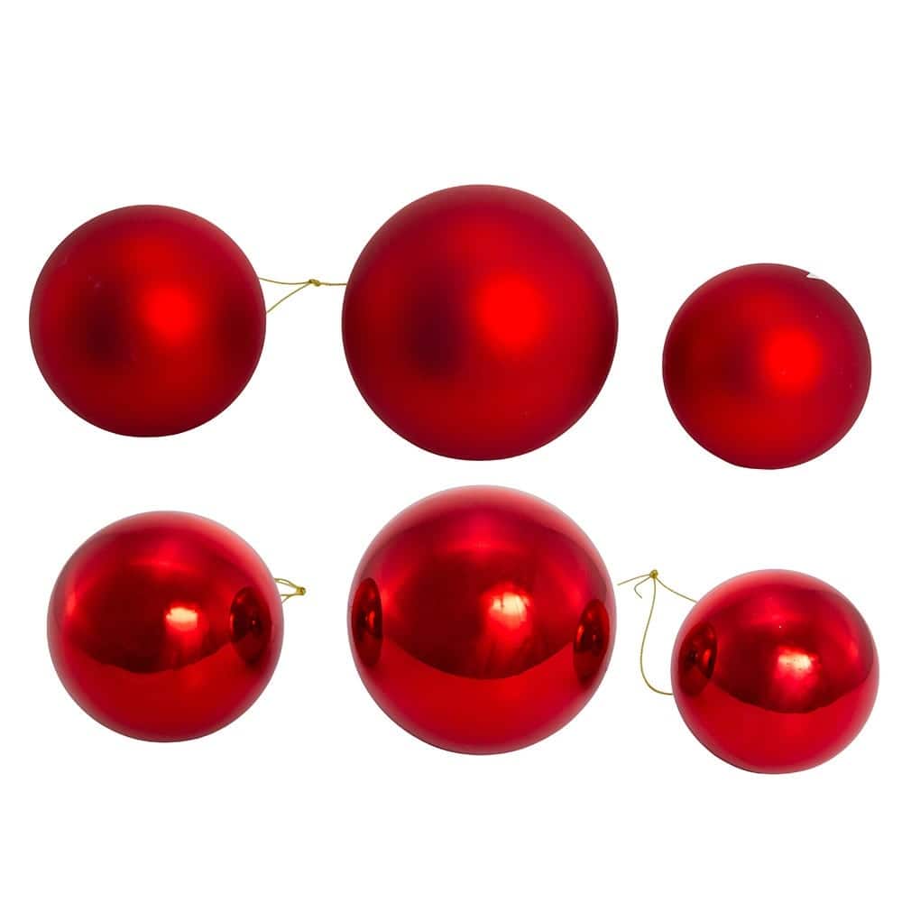 Kurt Adler 6080MM Shiny and Matte Red Glass Ball Ornaments, 20Piece Set Bed Bath & Beyond