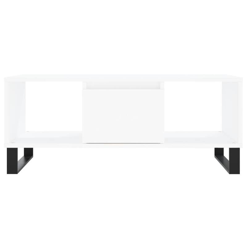 vidaXL Coffee Table White Engineered wood, metal Medium Coffee Table - 19.7 x 35.4 x 14.4 in
