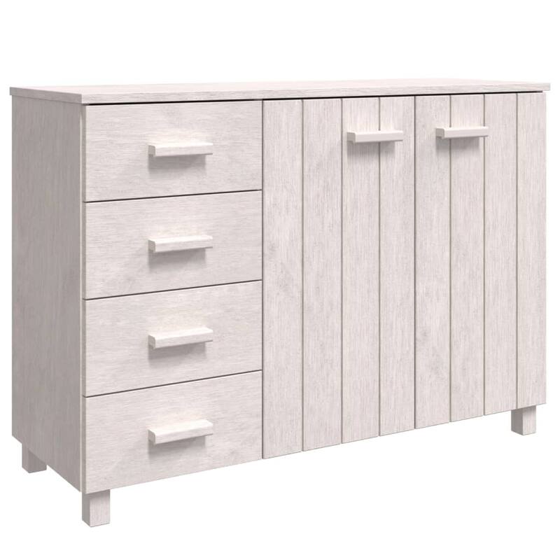 vidaXL Sideboard Buffet Console Cabinet for Kitchen HAMAR Solid Wood Pine - 44.5" x 15.7" x 31.5"